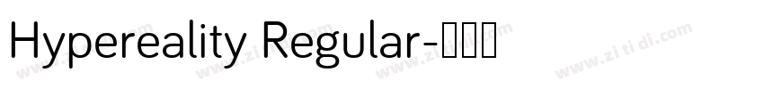 Hypereality Regular字体转换